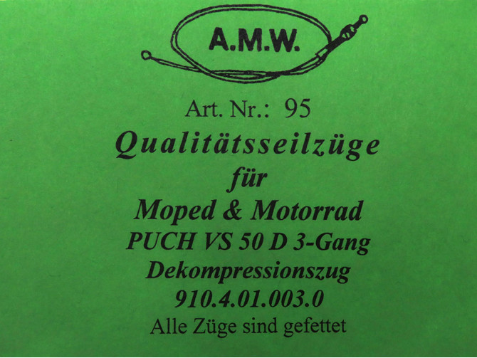 Kabel Puch VS50 D 3-Gang decompressiekabel A.M.W. product